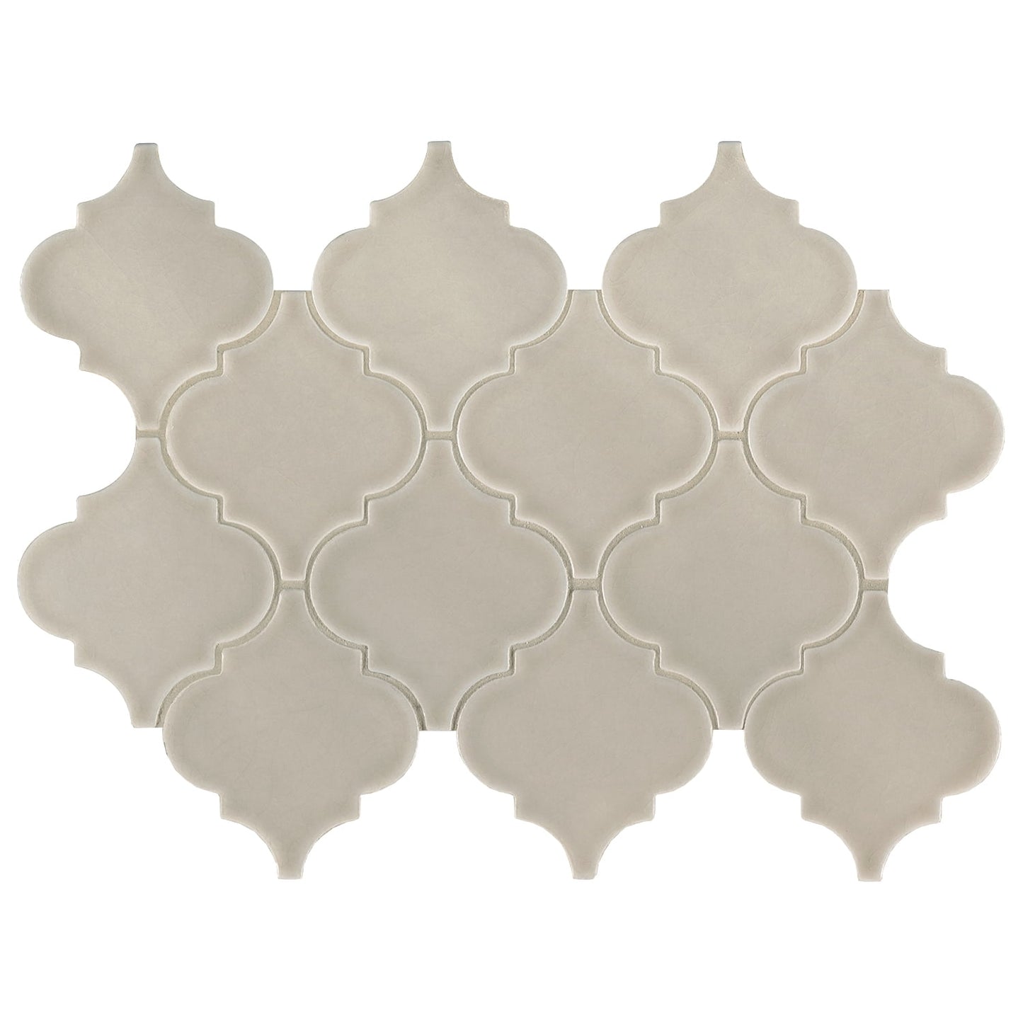 MSI Portico Pearl Arabesque 11 in. x 16 in. Ceramic Mesh-Mounted Mosaic Tile (11.7 Sq. ft./Case)