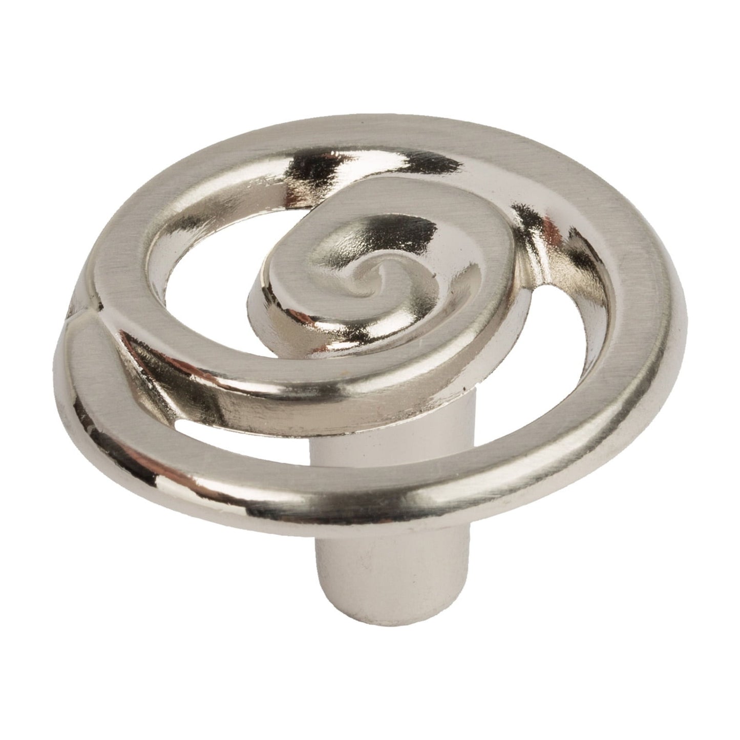 Mainstays 1-1/3" (34mm) Swirl Cabinet Knob, Satin Nickel, 10 Pack