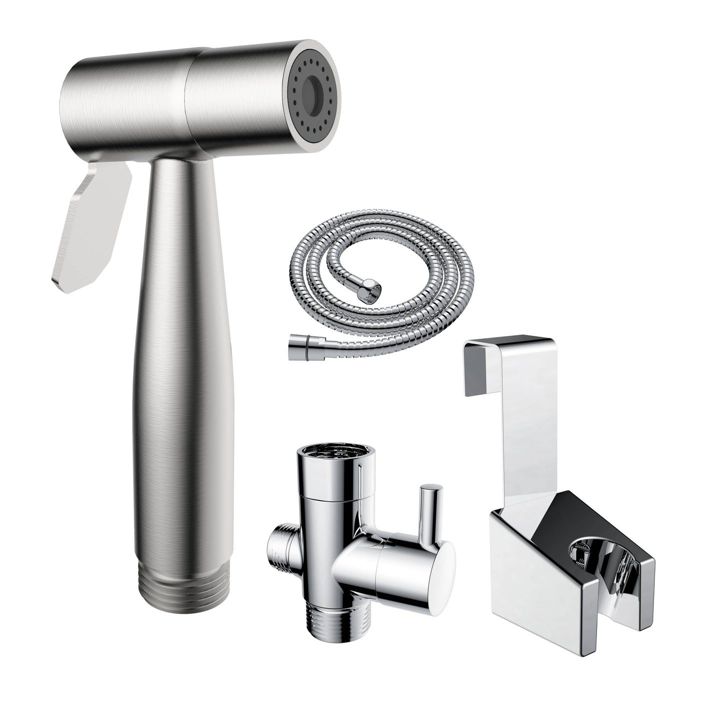 (Paquete de 2) Juego de Rociadores de Mano de Acero Inoxidable Plateado Mainstays Bidet para Higiene Personal