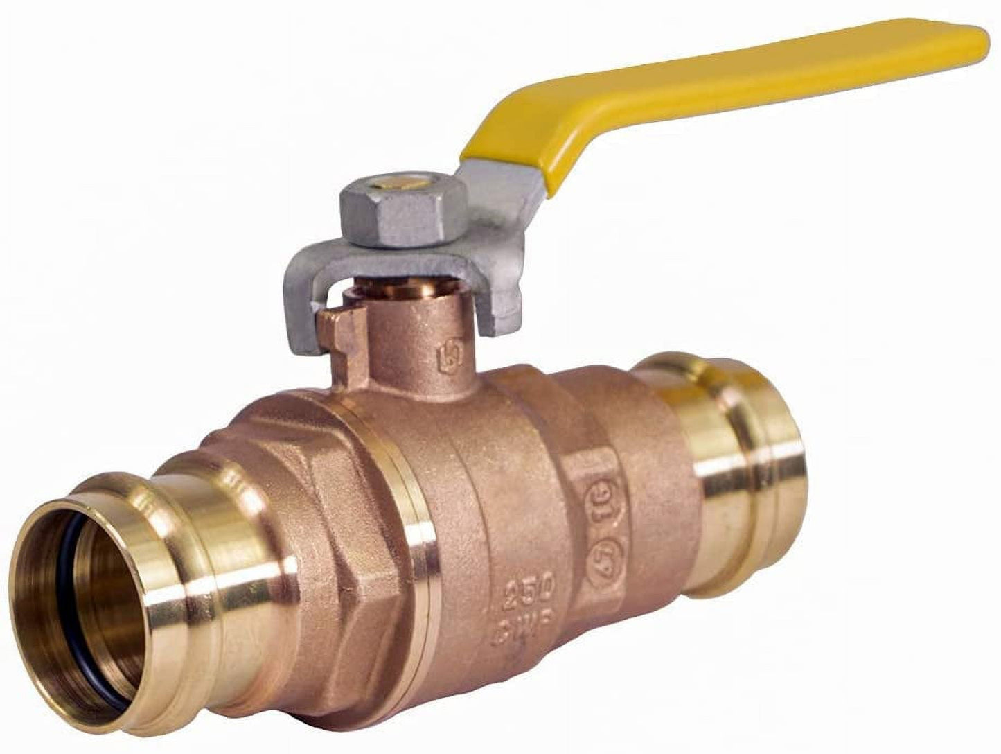 Midline Valve 532001VLV Double-O-Ring Press Ball Valve, with 1 in. Press Connections, Brass