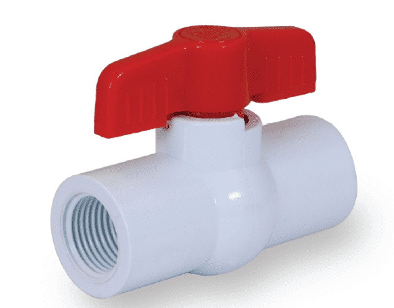 Midline Valve PVC Ball Valve; Blue T-Handle for Potable Water; 3 in. Solvent Connections; White Plastic