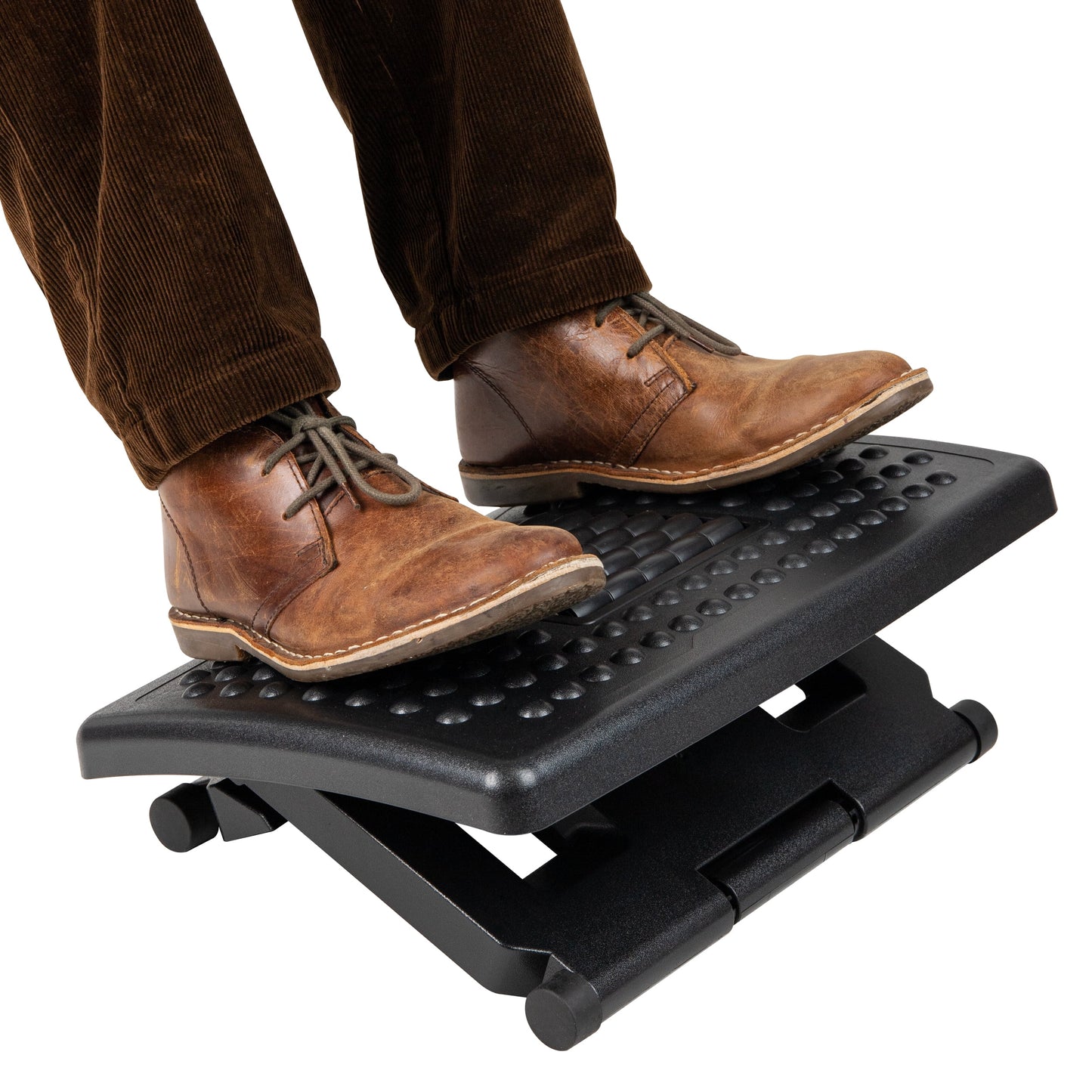Mind Reader Ergonomic Foot Rest, Height Adjustable, Plastic, 18"L x 13.5"W x 6.5"H, Black