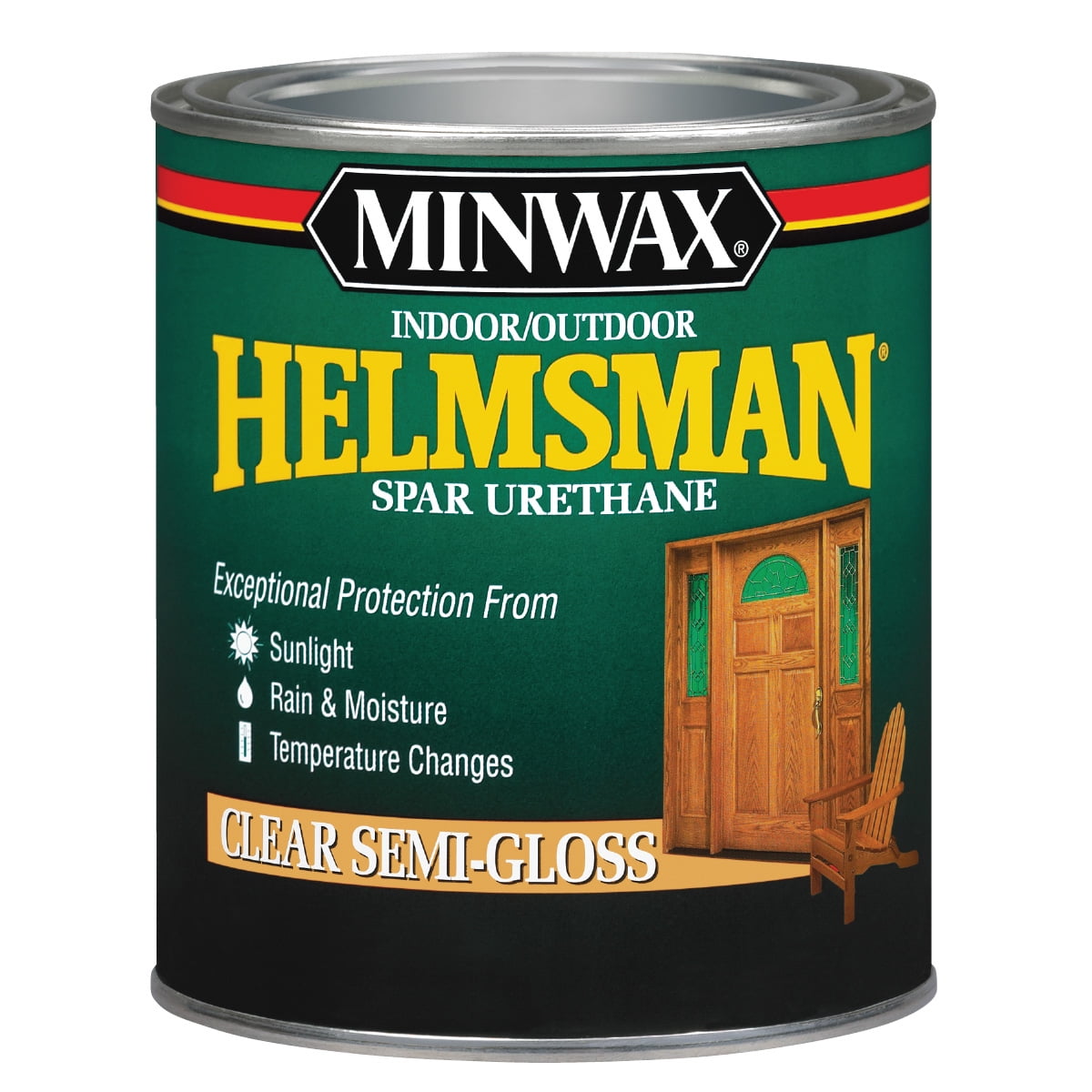 Minwax 63200444 Indoor/Outdoor Helmsman Spar Urethane, Gloss, Clear, 1 Quart, (1 Piece, 1 Pack)