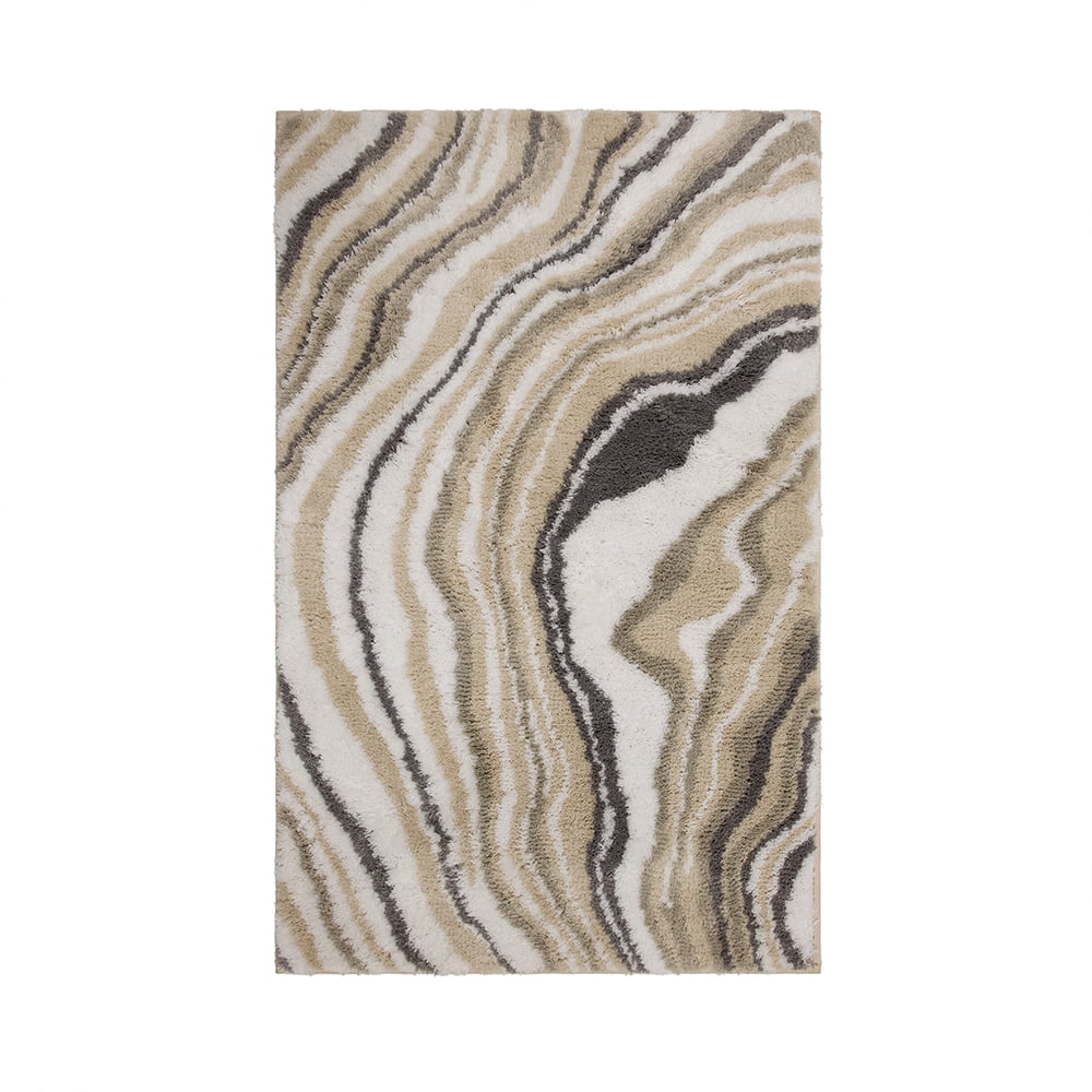 Mohawk Home Serpentine Bath Mat, Taupe, 1' 9" x 2' 10"