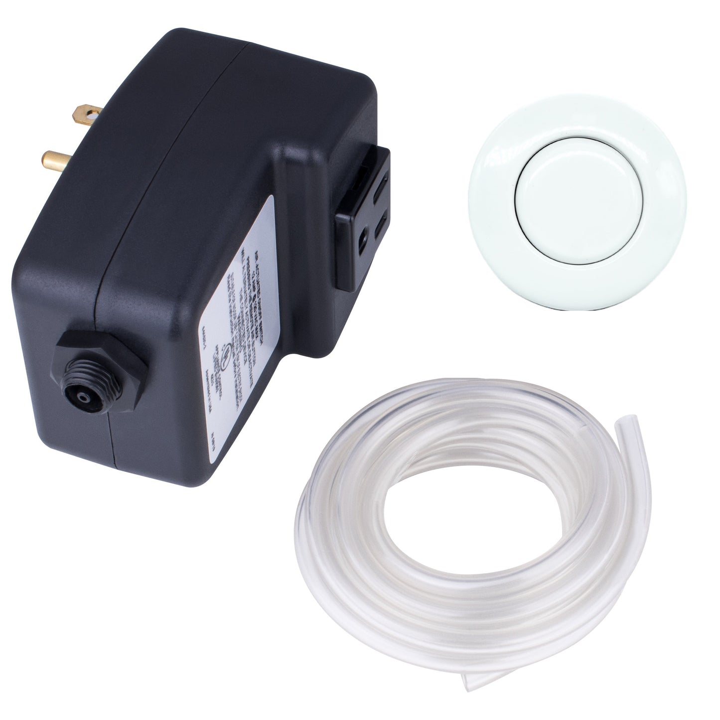 Mr. Scrappy Garbage Disposal Air Switch Kit with White Button, Counter Top On/Off Switch for Waste Disposal 20-MSAS-65-WH