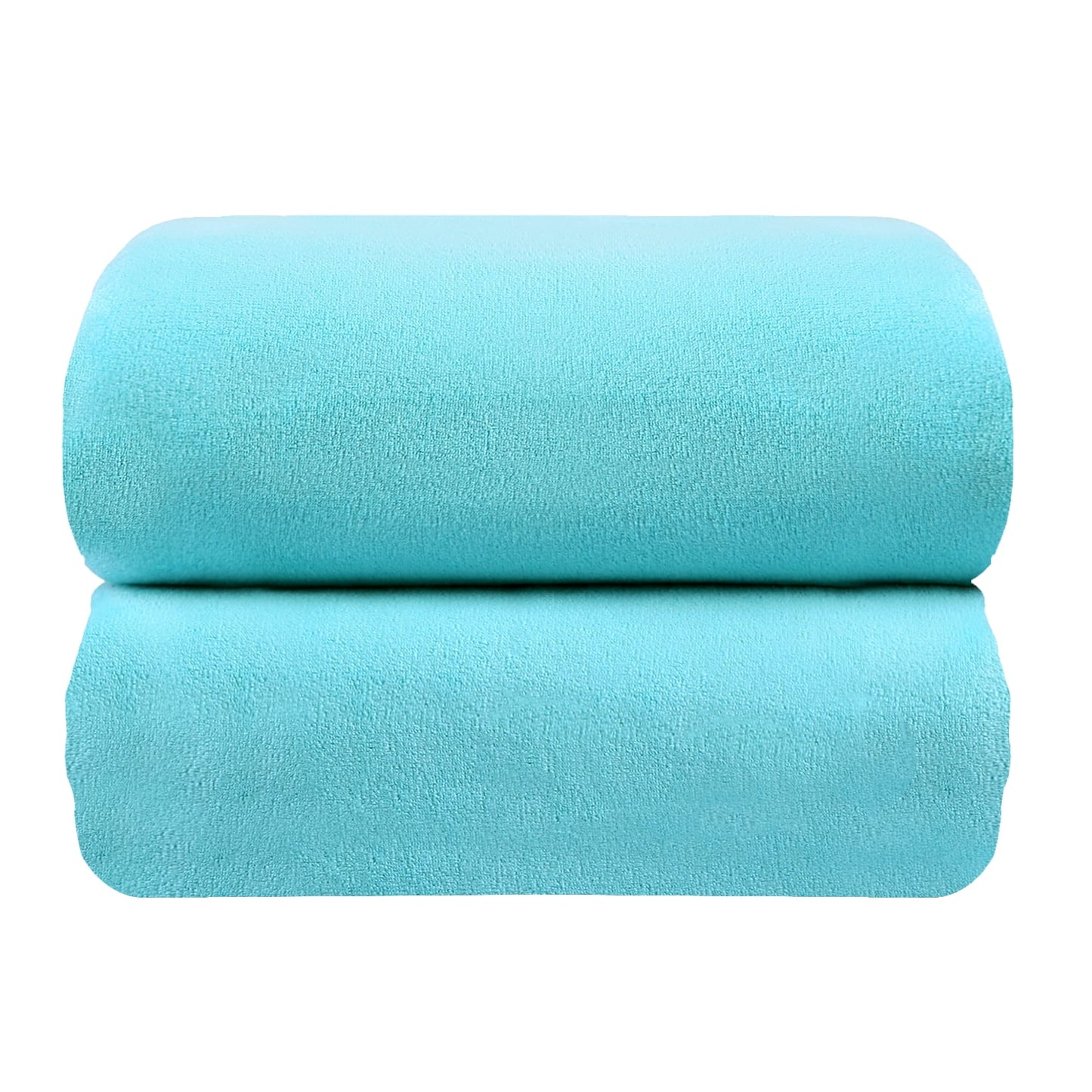 NC Microfiber Bath Towels 2 Pack Towel Sets (35" x 70") - Extra Absorbent, Fast Drying, Aquamarine