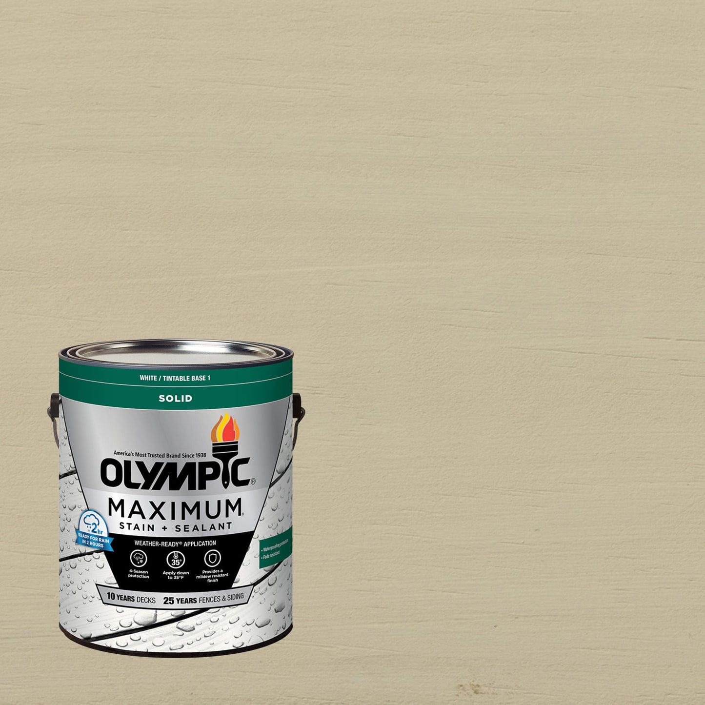 Olympic Maximum 1 Gallon SC-1035 Glenn Annie Solid Color Exterior Stain and Sealer in One