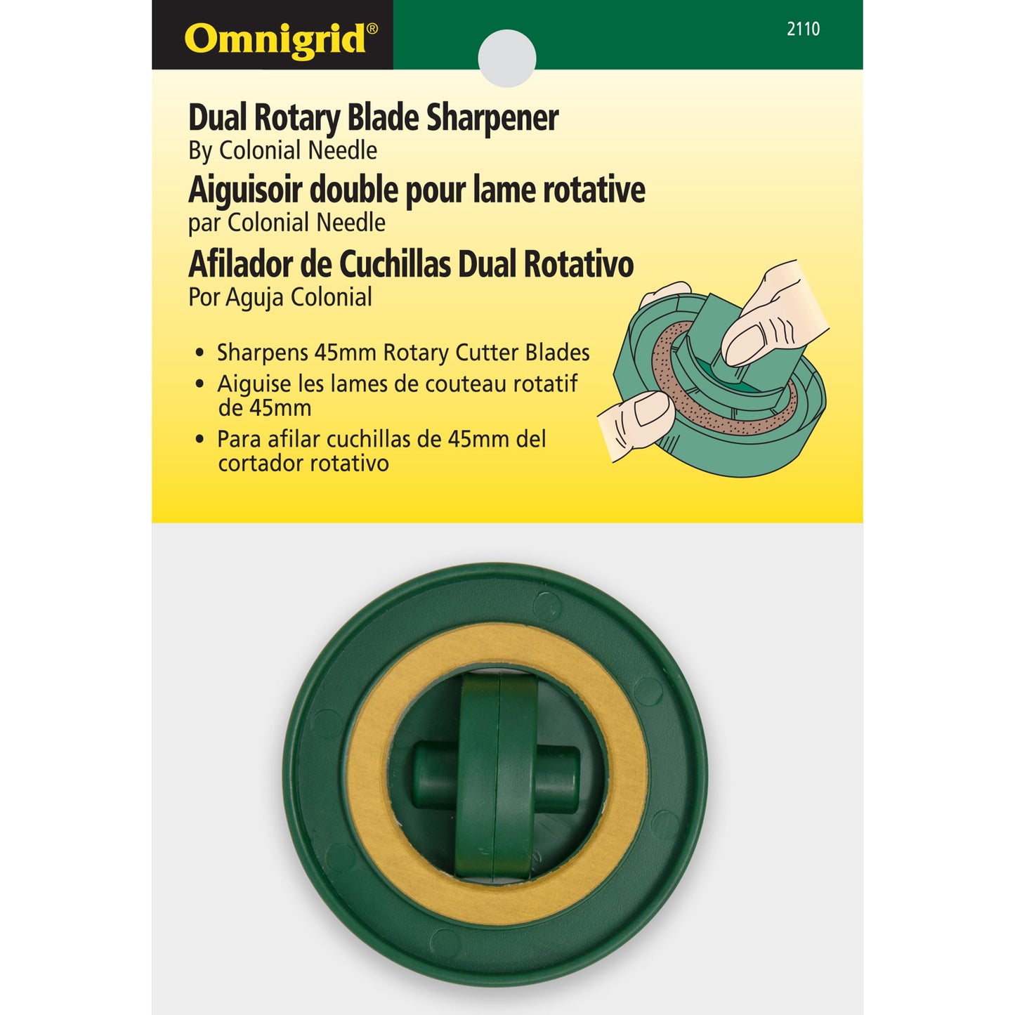 Omnigrid Dual Rotary Blade Sharpener, 45 mm