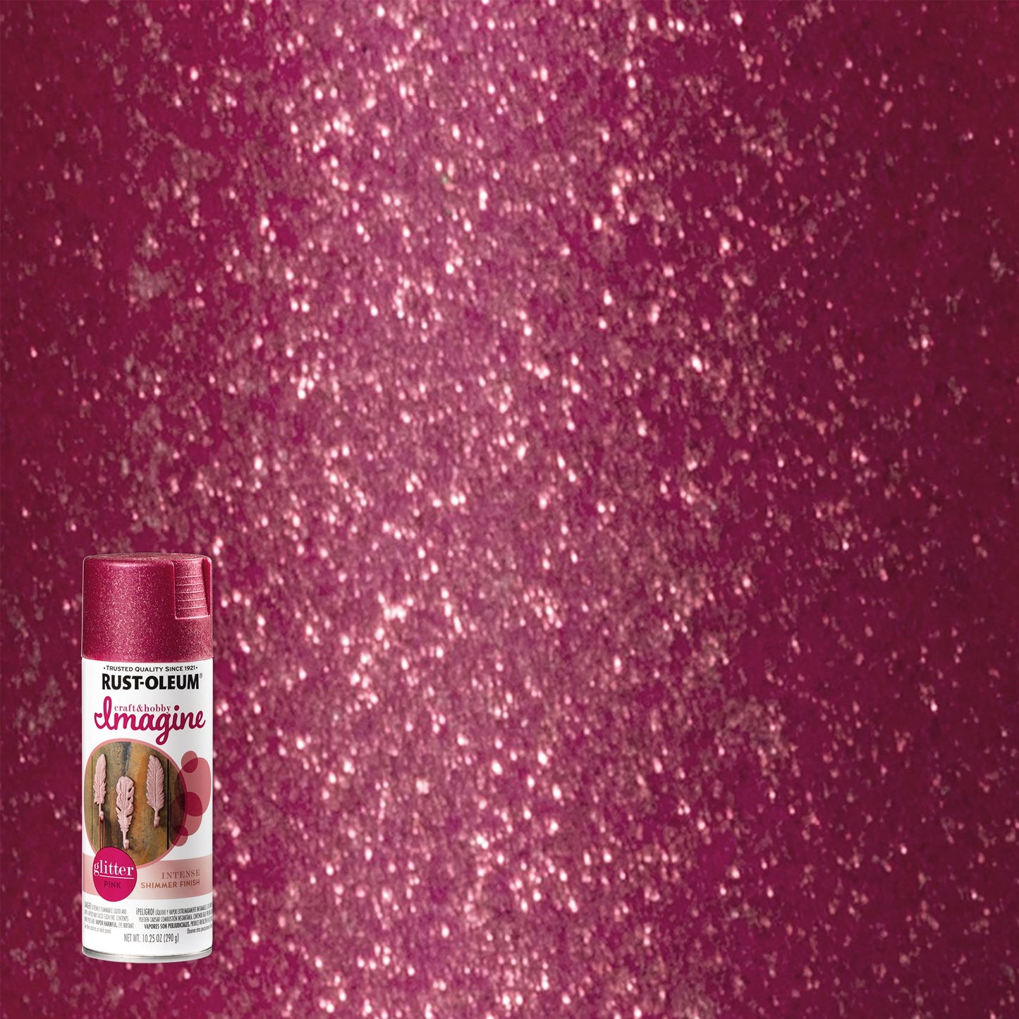 4 Pack, Pink, Rust-Oleum Craft & Hobby Imagine Glitter Spray Paint- 345703, 10.25 oz.