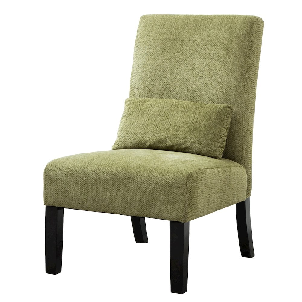 Pisano Silla Decorativa Contemporánea de Tela de Chenilla con Almohada en Chocolate