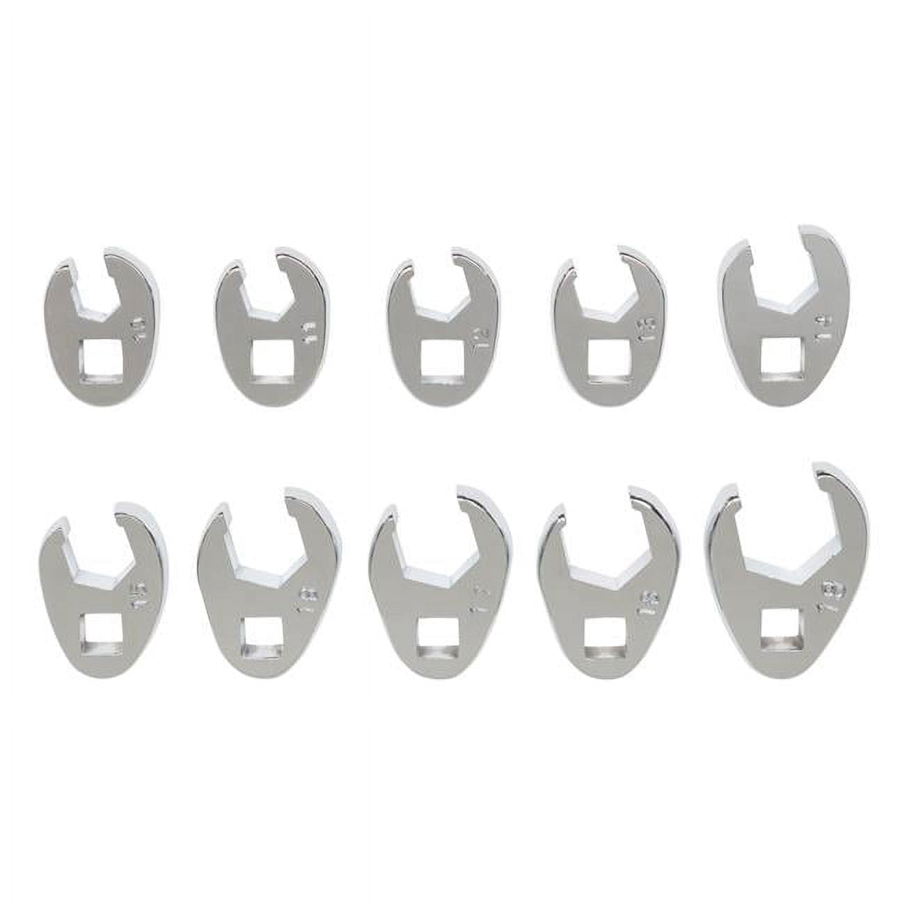 Platinum PLT-99320 10 Piece 0.37 in. Drive Metric Flare Nut Crowfoot Wrench Set
