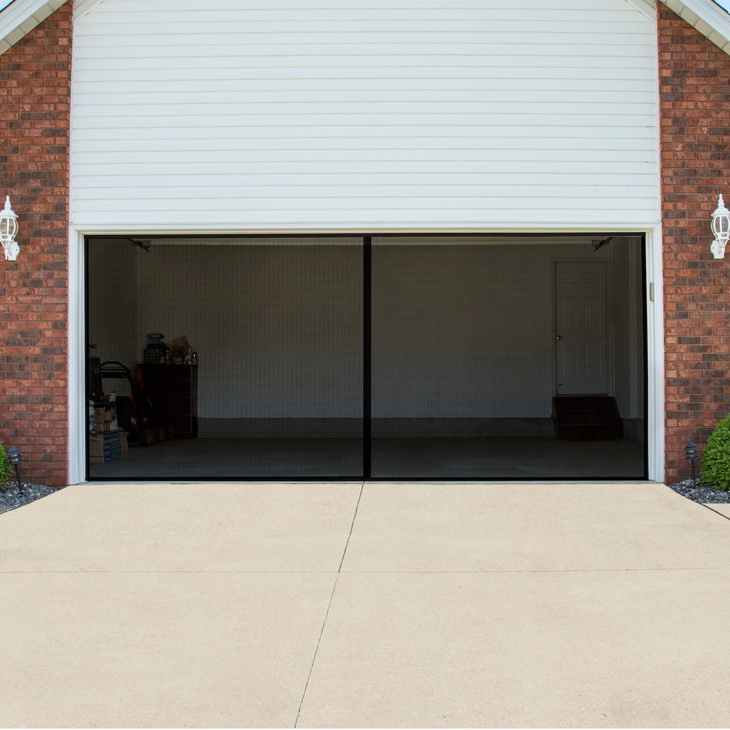 Pure Garden Garage Screen Door with Mesh Mosquito Net, 2-Car Garages