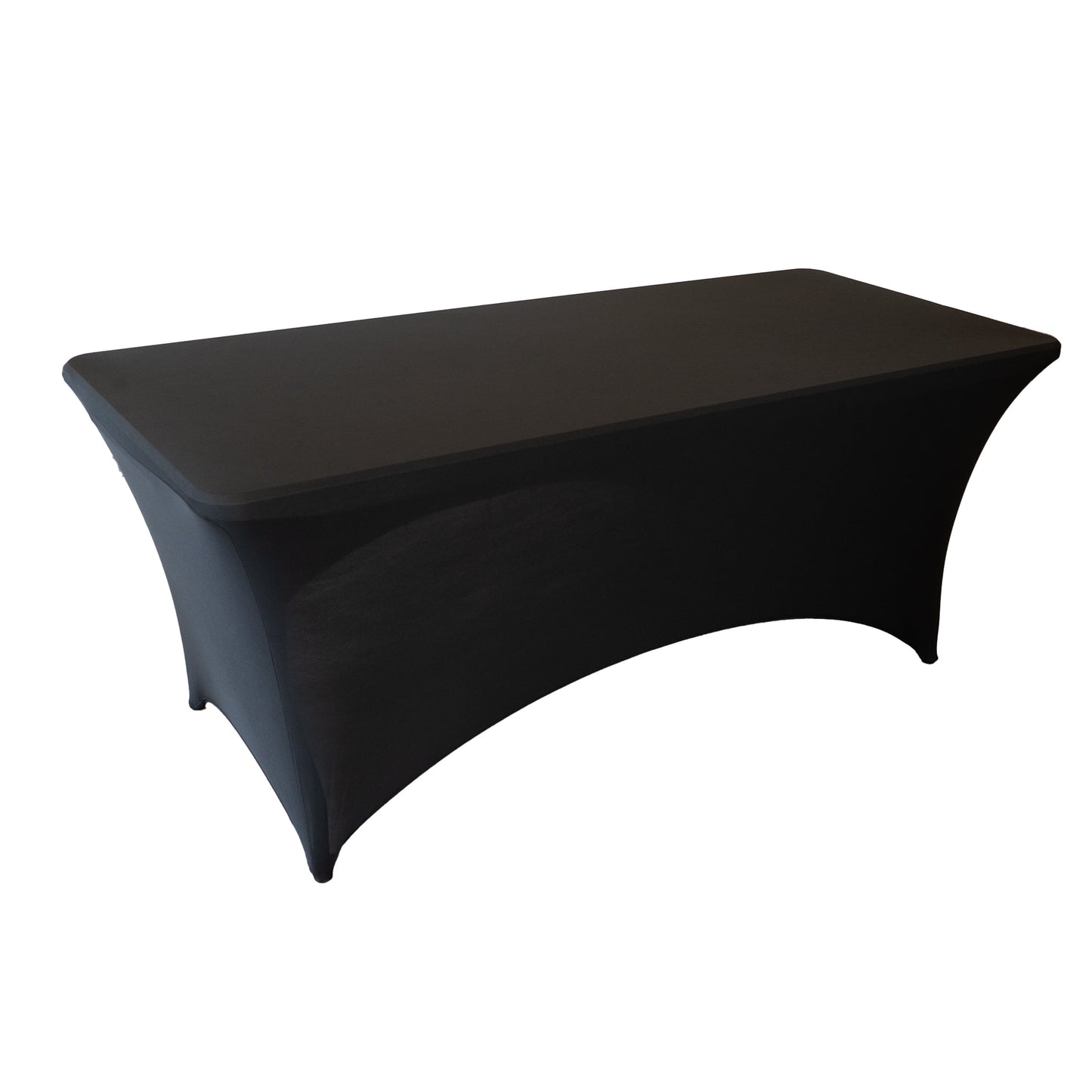 RTC Group Mantel Rectangular Ajustado de Spandex Elástico 6 Pies, 72 x 30, Negro, 1 Paquete