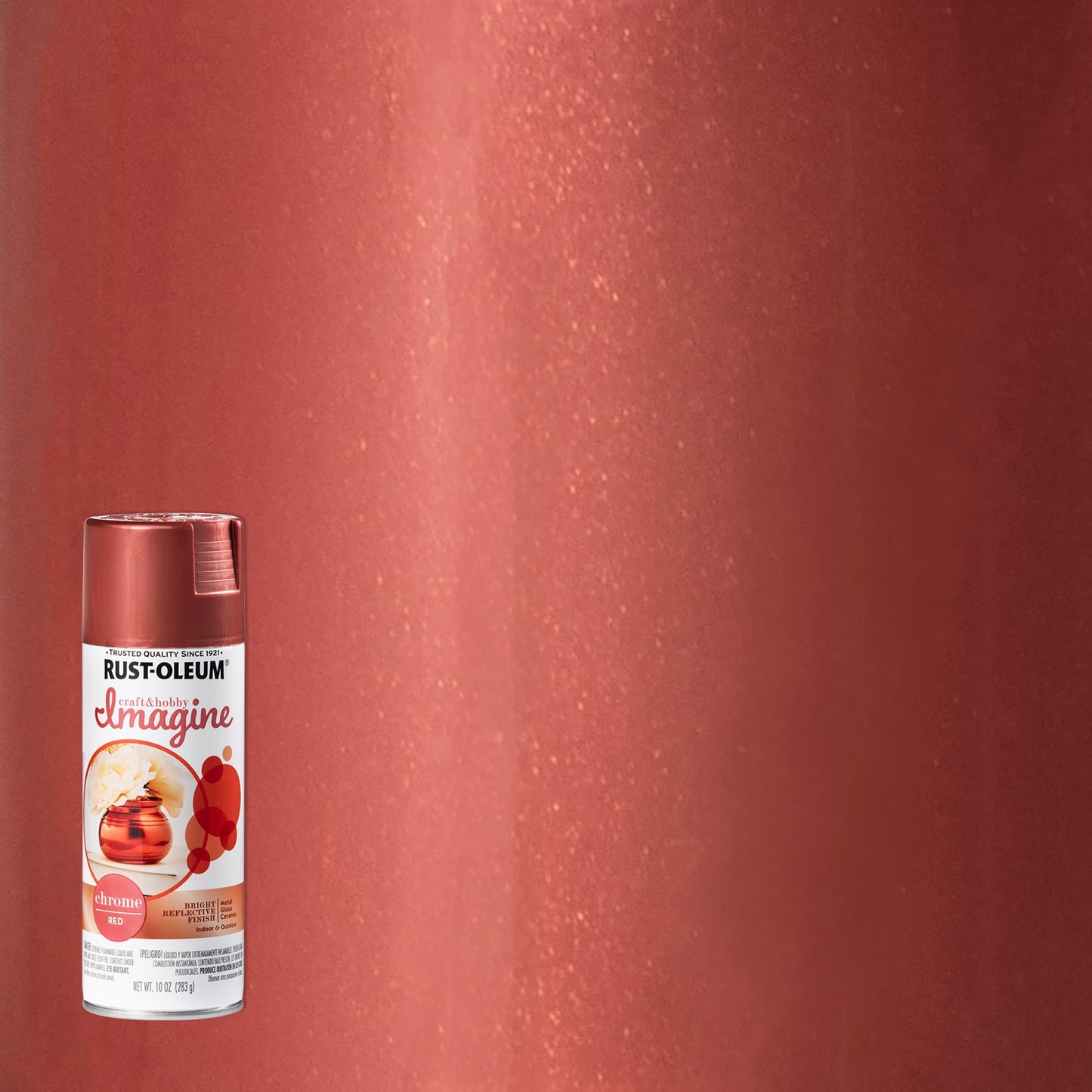 4 Pack, Red, Rust-Oleum Craft & Hobby Chrome Imagine Chrome Spray Paint- 353332, 10 oz.