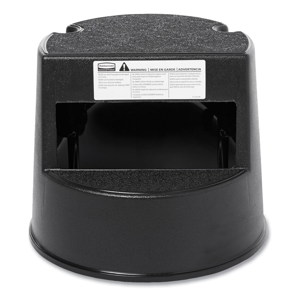 Rubbermaid Commercial Products Taburete de Plástico Antideslizante, Negro