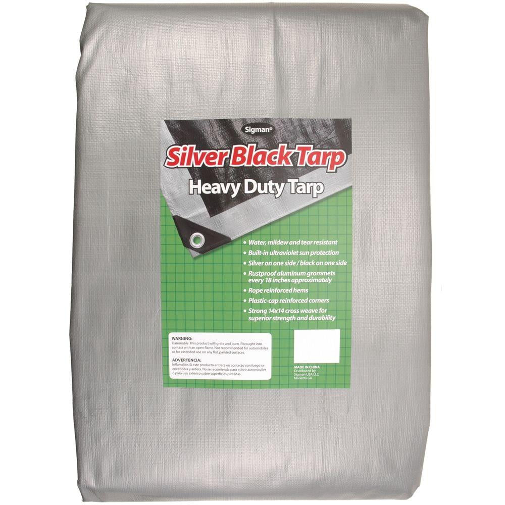 Sigman 12' x 20' Silver Black Heavy Duty Tarp