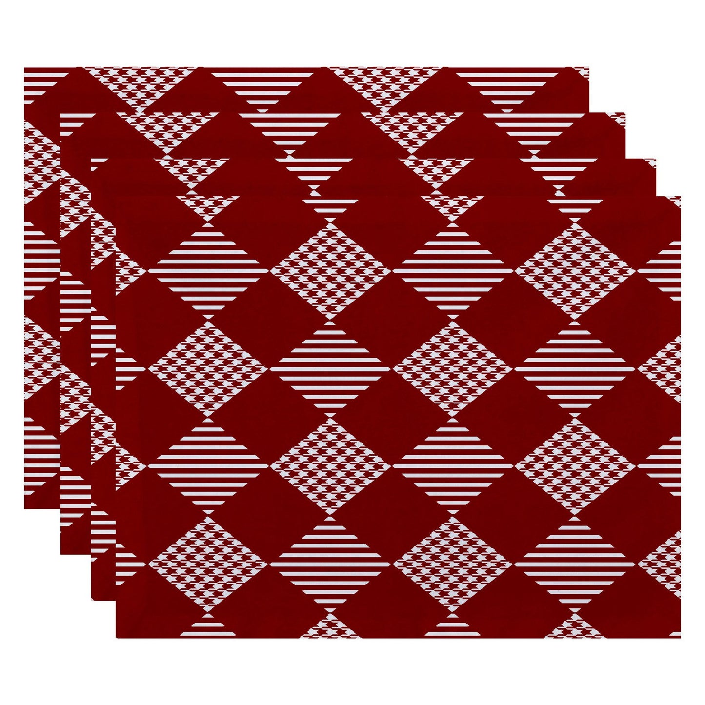 Simply Daisy 18" x 14" Check It Twice Geometric Print Placemat