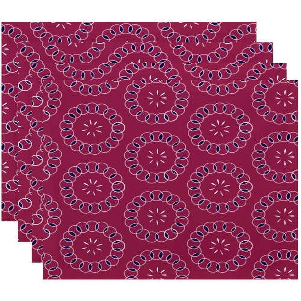 Simply Daisy 18" x 14" Happiness Is… Floral Print Placemats, Set of 4