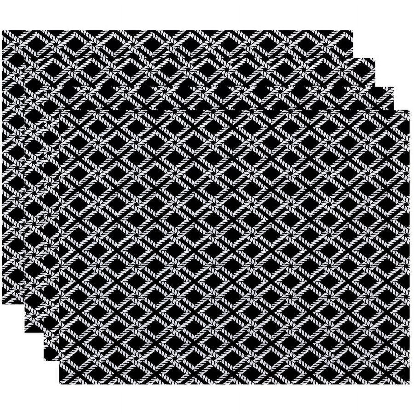 Simply Daisy 18" x 14" Rope Rigging Geometric Print Placemat