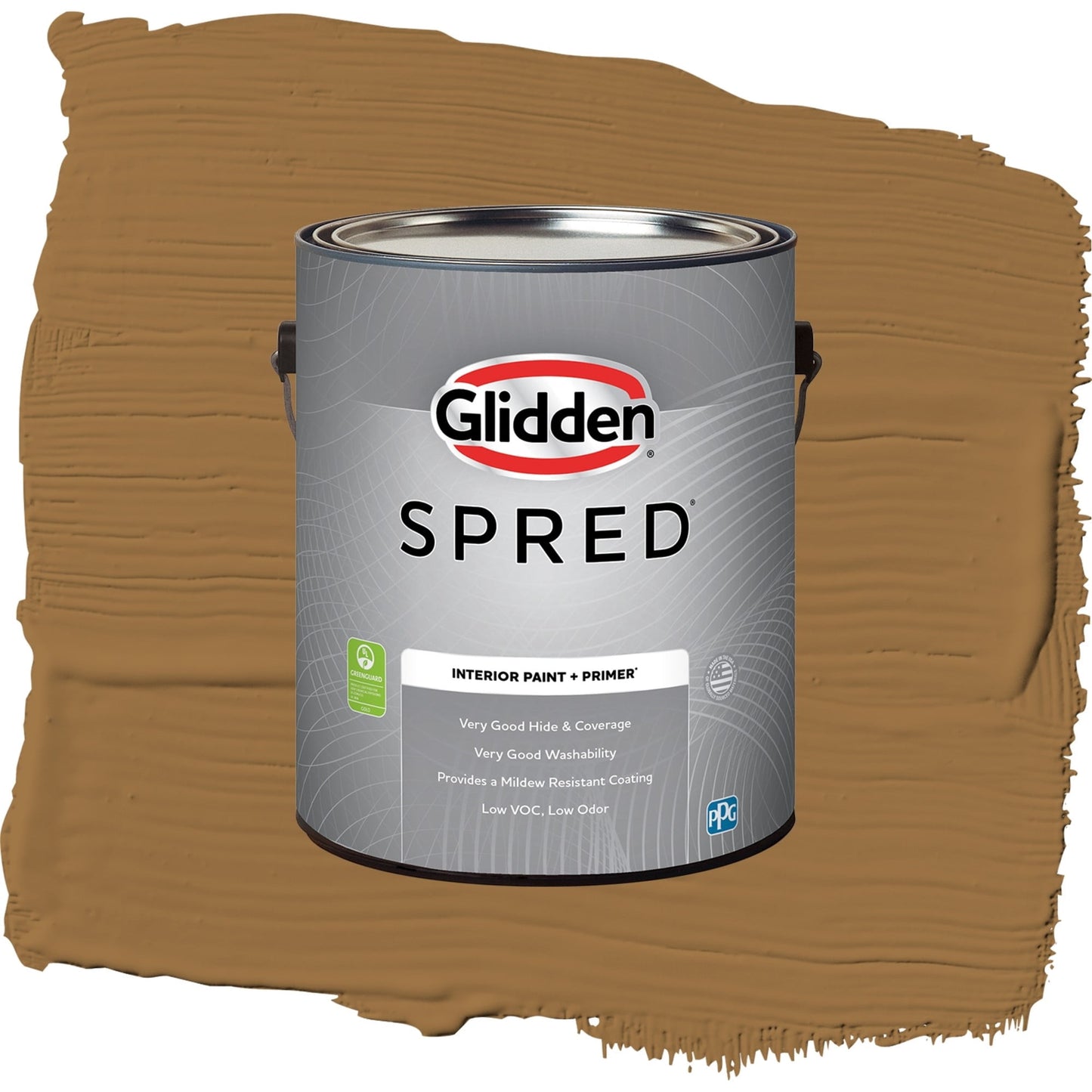 Spred Chewy Caramel Interior Paint + Primer Flat , 1 Gallon