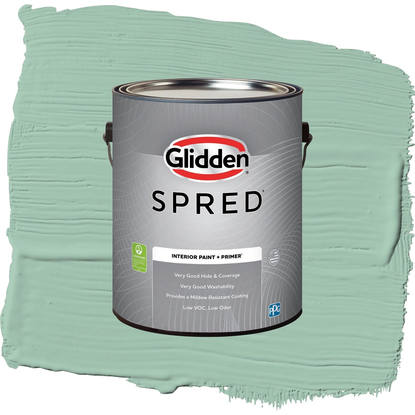 Spred Green Silk Interior Paint + Primer Semi Gloss , 1 Gallon
