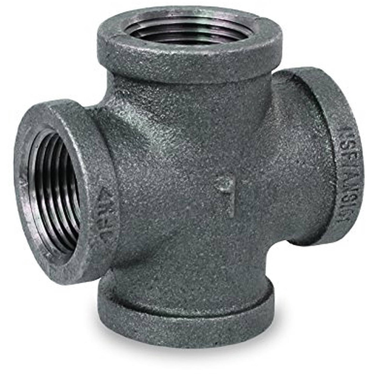 Supply Giant BMCR0200 Black Malleable Cross Fitting, 2"