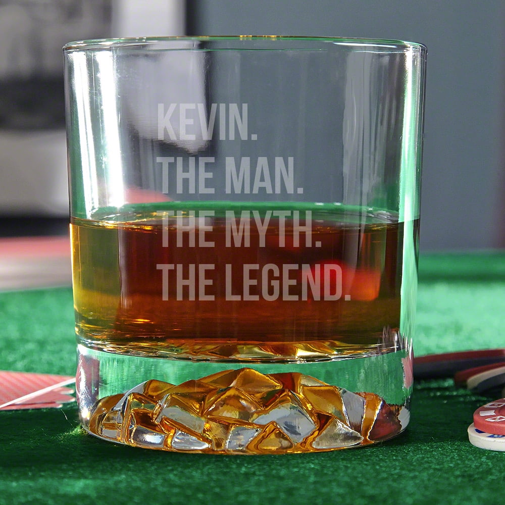 The Man The Myth The Legend Whiskey Glass