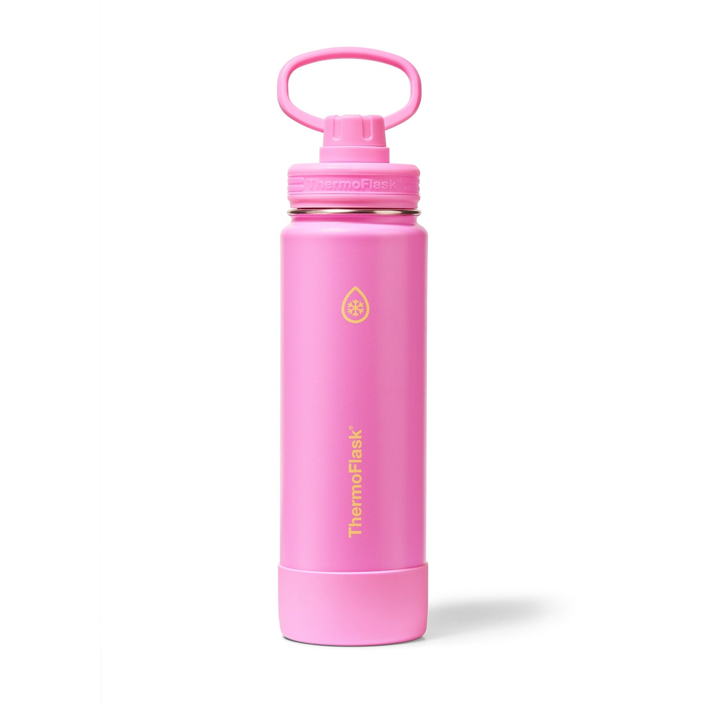 ThermoFlask Botella de Agua de Acero Inoxidable de Doble Pared con Aislamiento Al VacÃo de 24 oz con Tapa de Boquilla para Trago, Rosa Impactante