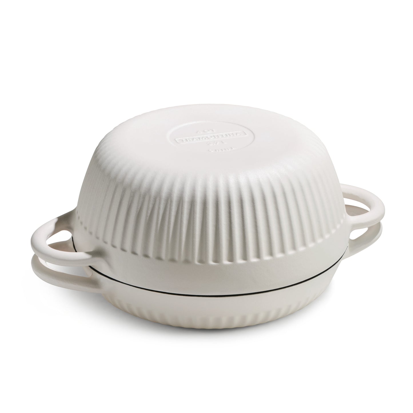 Tramontina 4 QT Enameled Cast Iron Dutch Oven for Bread Baking – Multipurpose Bread Oven, White