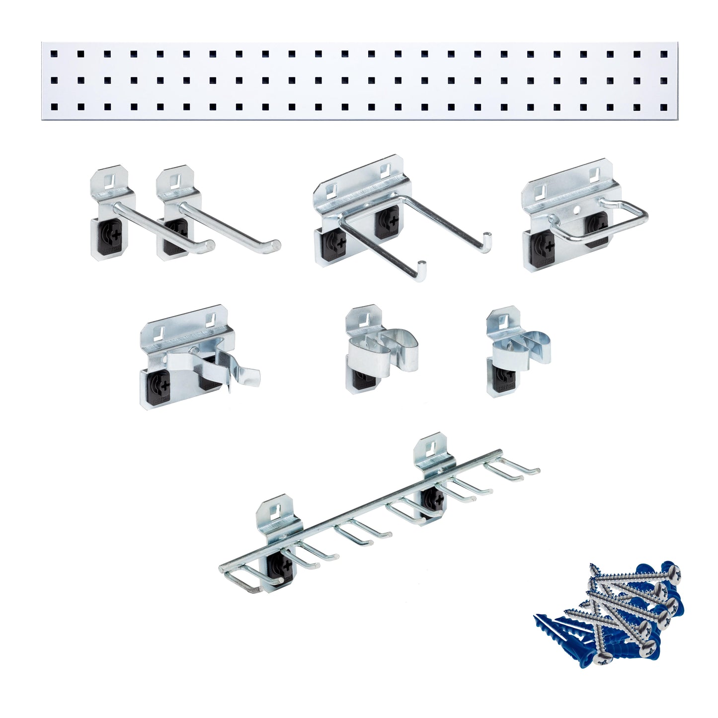 Triton Products® LOCBOARD LBS36T-WHT Pegboard Strip,White,Square,36"W,Steel