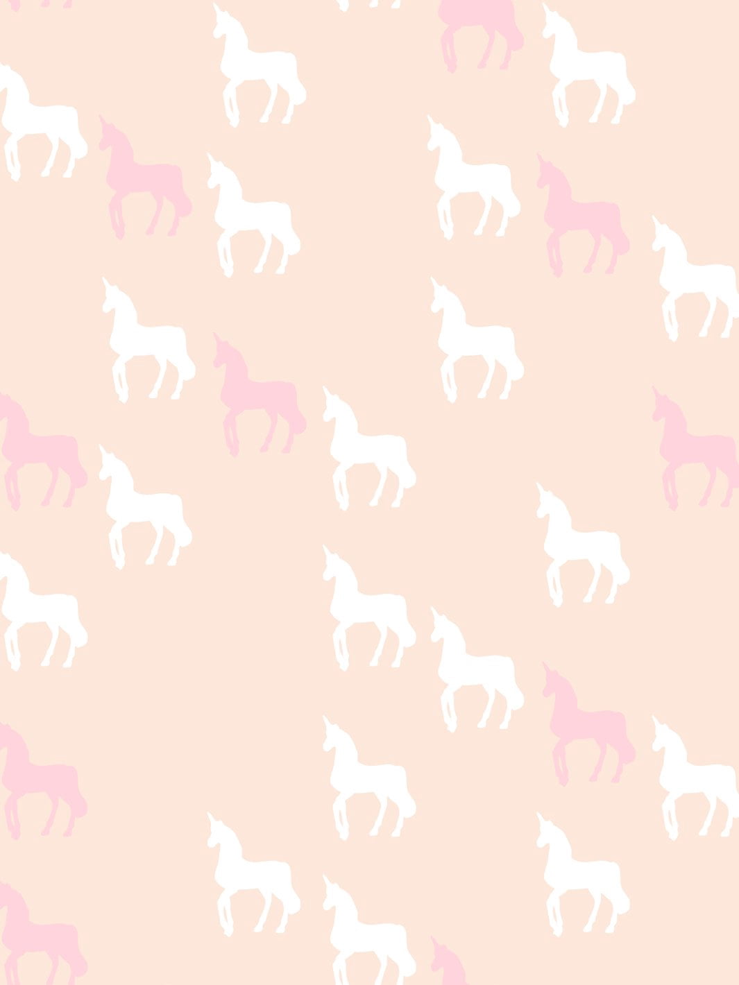 Unicorn Check Removable Vinyl Wallpaper by Barbie - Peach