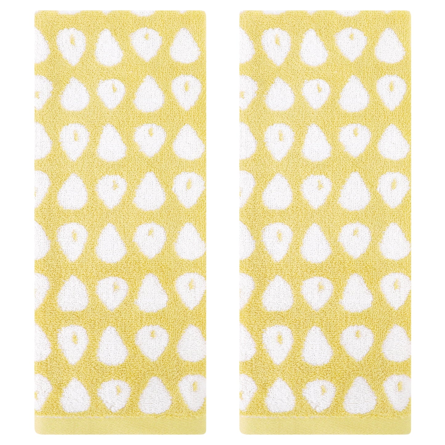 Unique Bargains Juego de Toallas de Mano con Dibujos Animados Lindos para Cocina, Baño Amarillo de 2 Piezas
