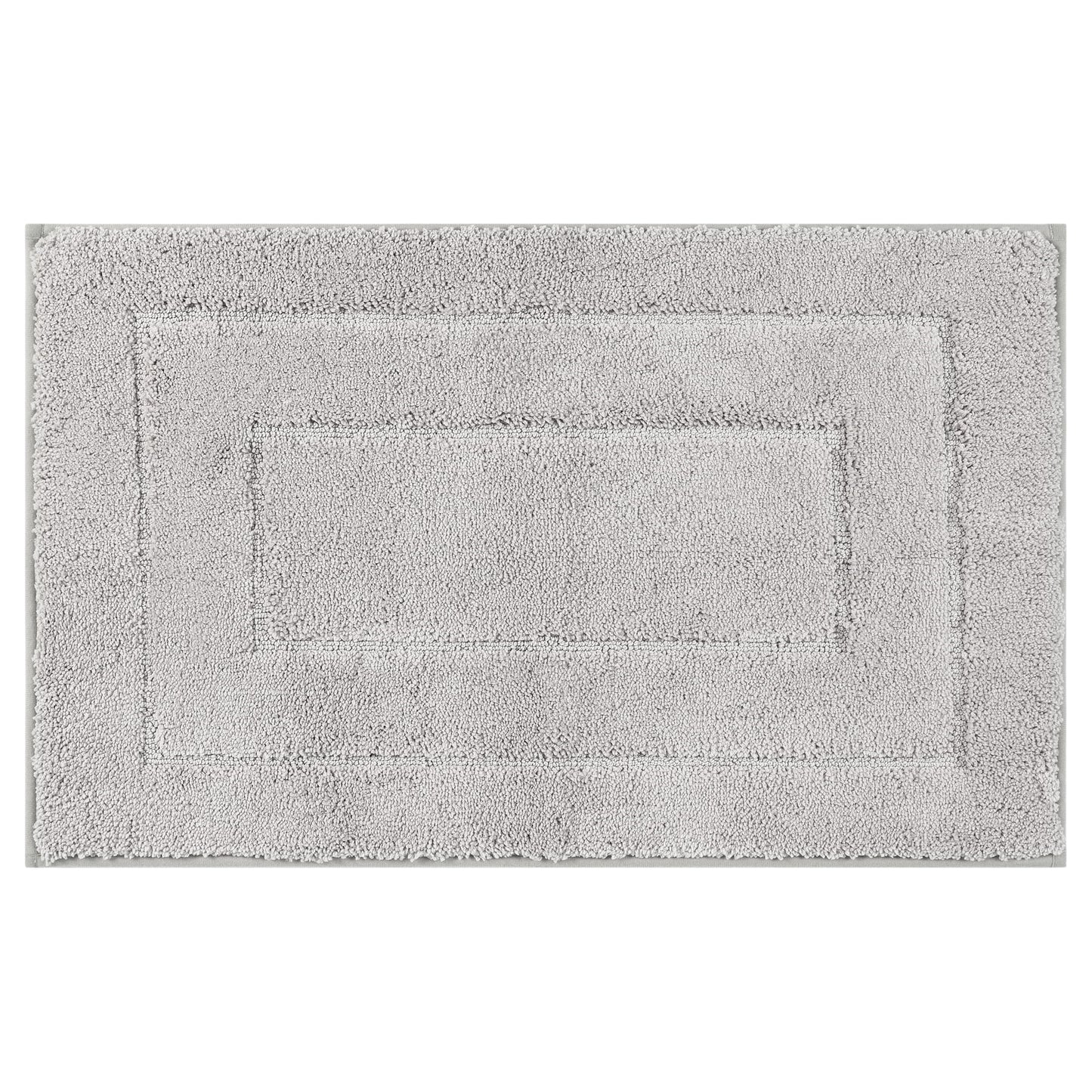 Unique Bargains Geometry Bathroom Rug Mat Soft Absorbent Non-Slip Comfortable Bath Rugs Light Gray 20" x 32"