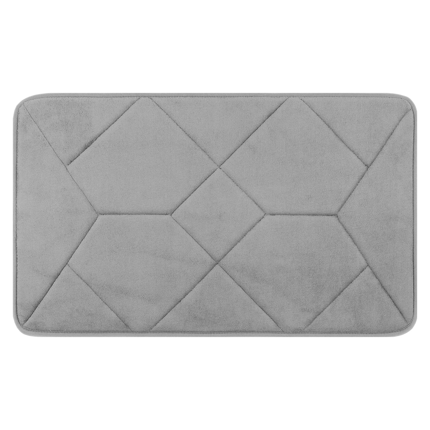 Unique Bargains Memory Foam Quick Dry Washable Non Slip Rugs Gray 20" x 32"