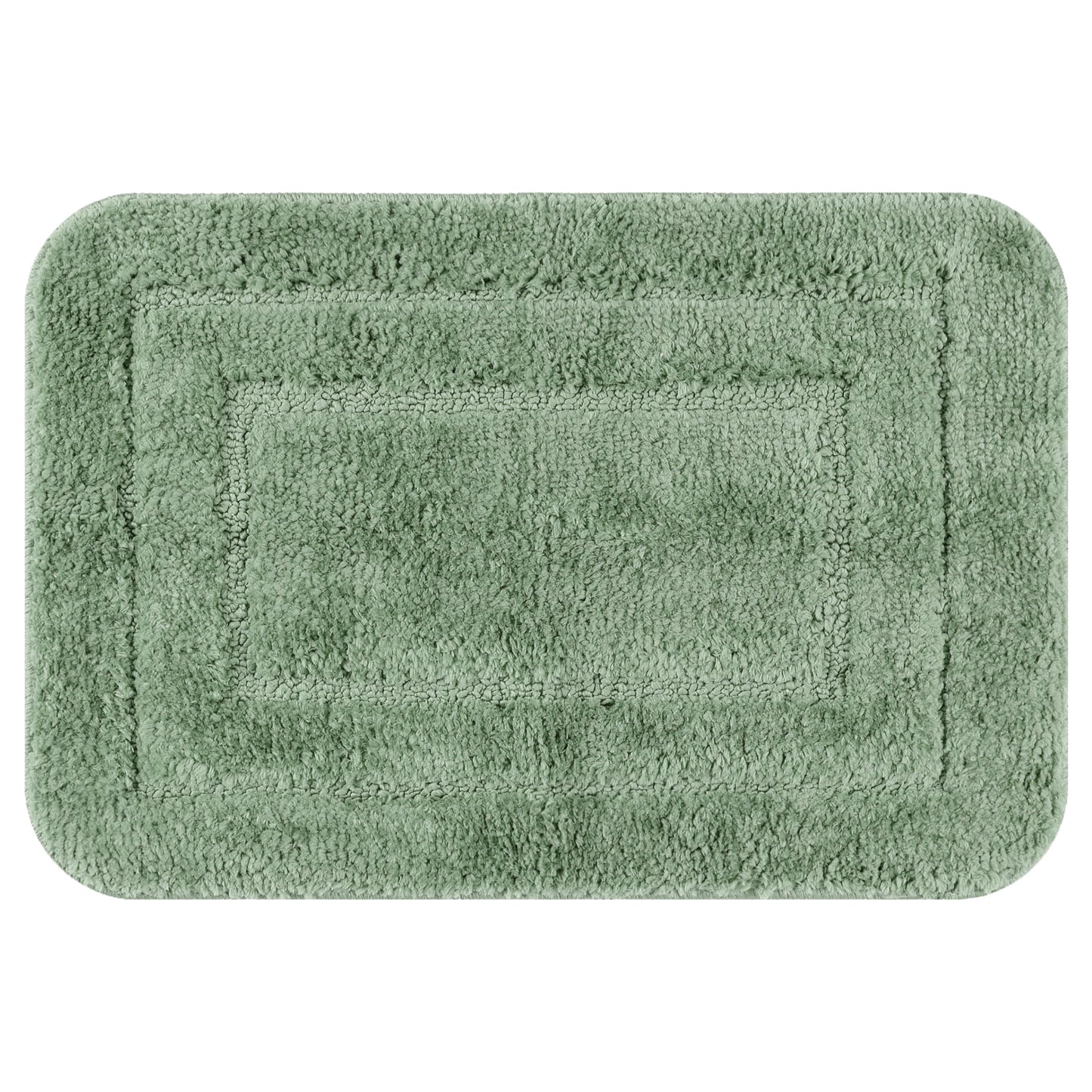 Unique Bargains Alfombras de Baño de Felpa Suaves, Absorbentes y Antideslizantes para Baño Verde Claro 20"x32"
