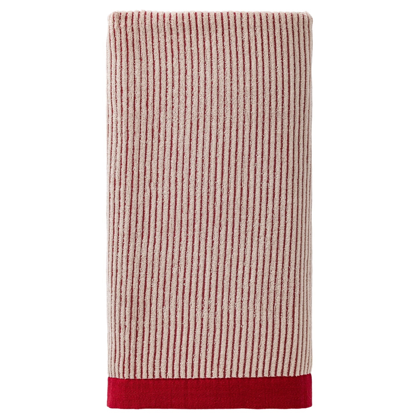Unique Bargains Soft Highly Absorbent Pure Cotton Striped Bath Towel Brown 55" x 28"