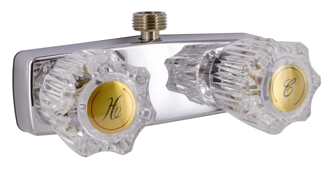 Valterra PF213321 Brass Two-Handle 4" Shower Valve with D-Spud - Chrome