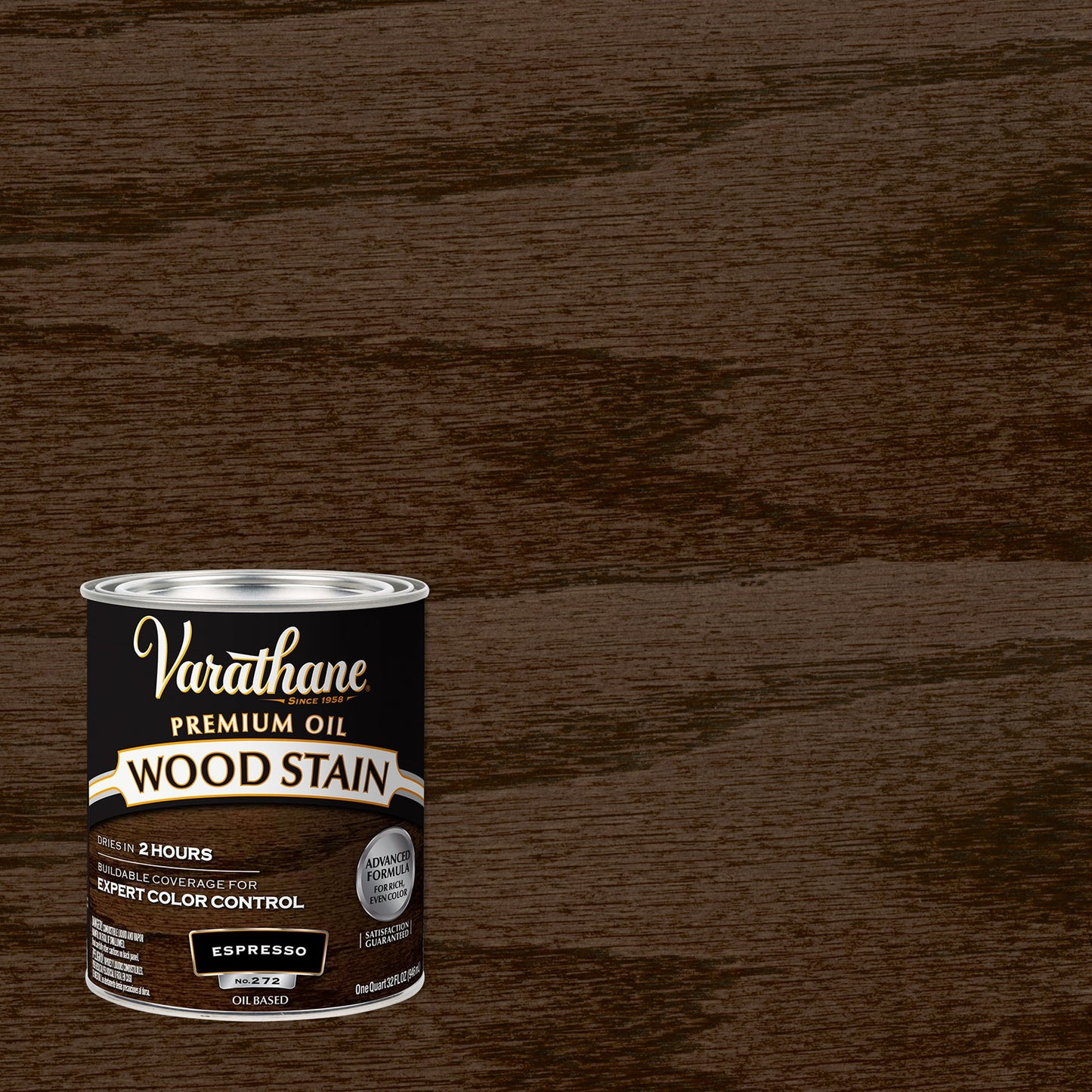 2 Pack, Espresso, Varathane Premium Oil-Based Interior Wood Stain-241412H, Quart