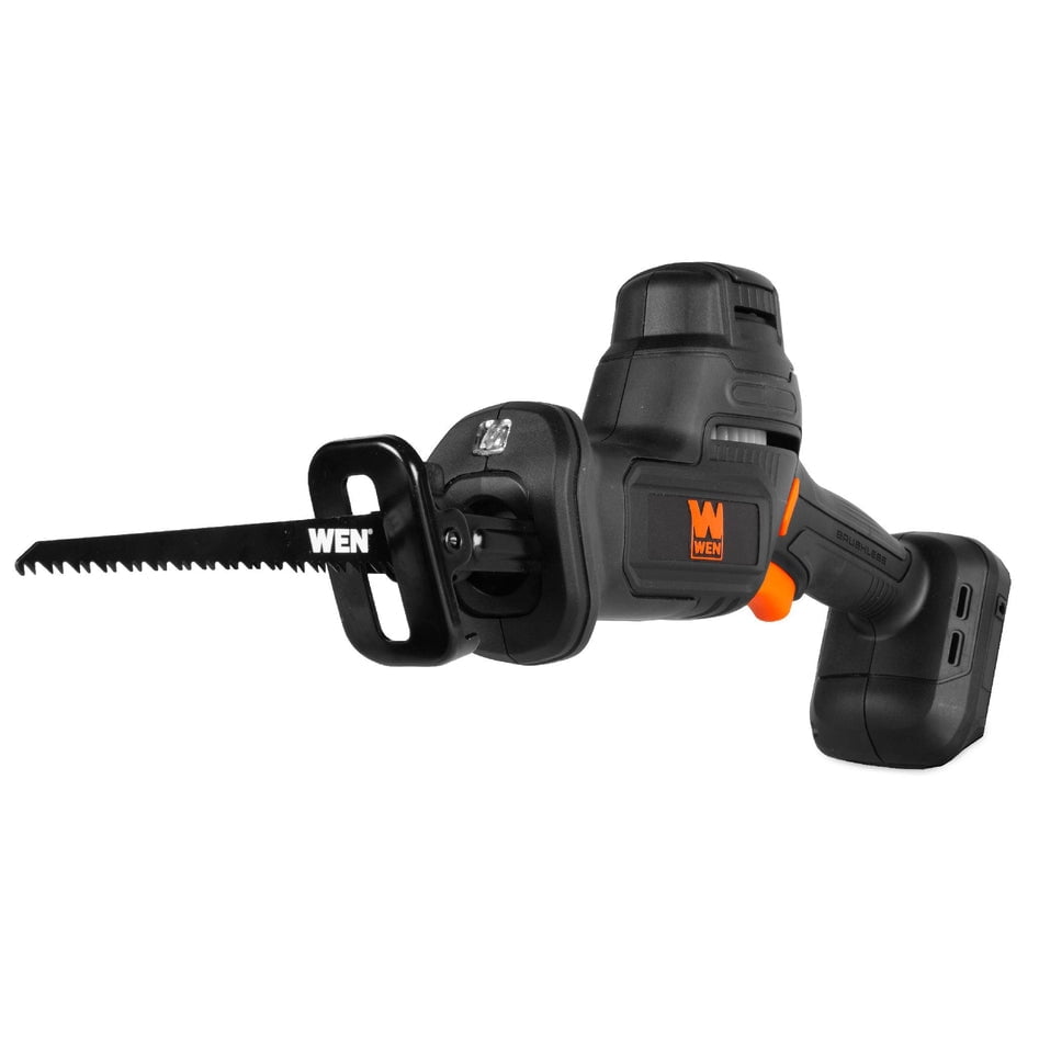 WEN 20631BT 20V Max Cordless Reciprocating Saw, Brushless Compact One-Handed Design (Tool Only – Battery Not Included)