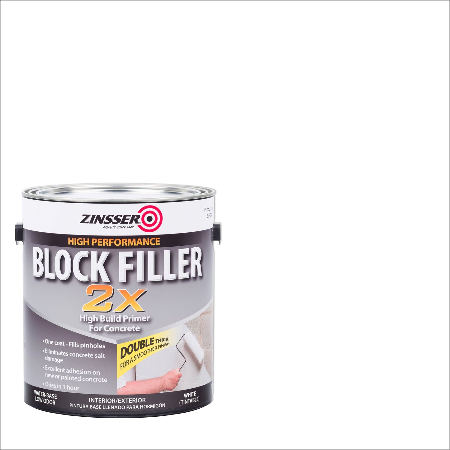 2 Pack, White, Zinsser Block Filling 2X Flat Primer- 293245, Gallon