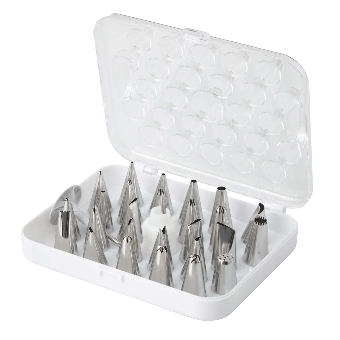 Wilton Juego de Boquillas de Decoración Deluxe, 29 Piezas, Acero Inoxidable y Plástico