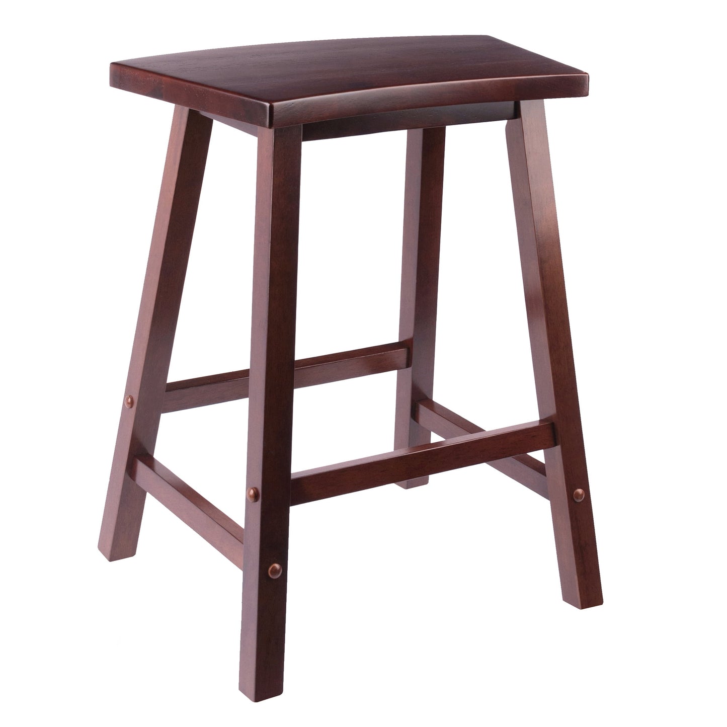 Winsome Wood Katashi Fan Shape Counter Stool, Walnut Finish