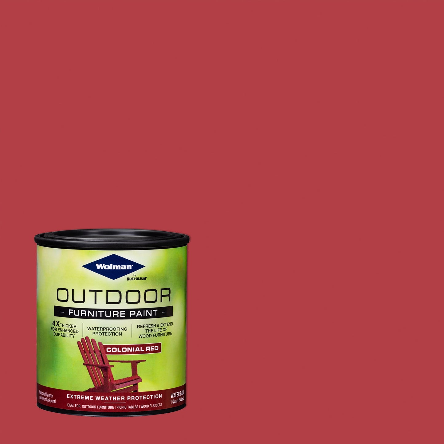 2 Pack, Colonial Red, Wolman Outdoor Wood Furniture Paint- Quart