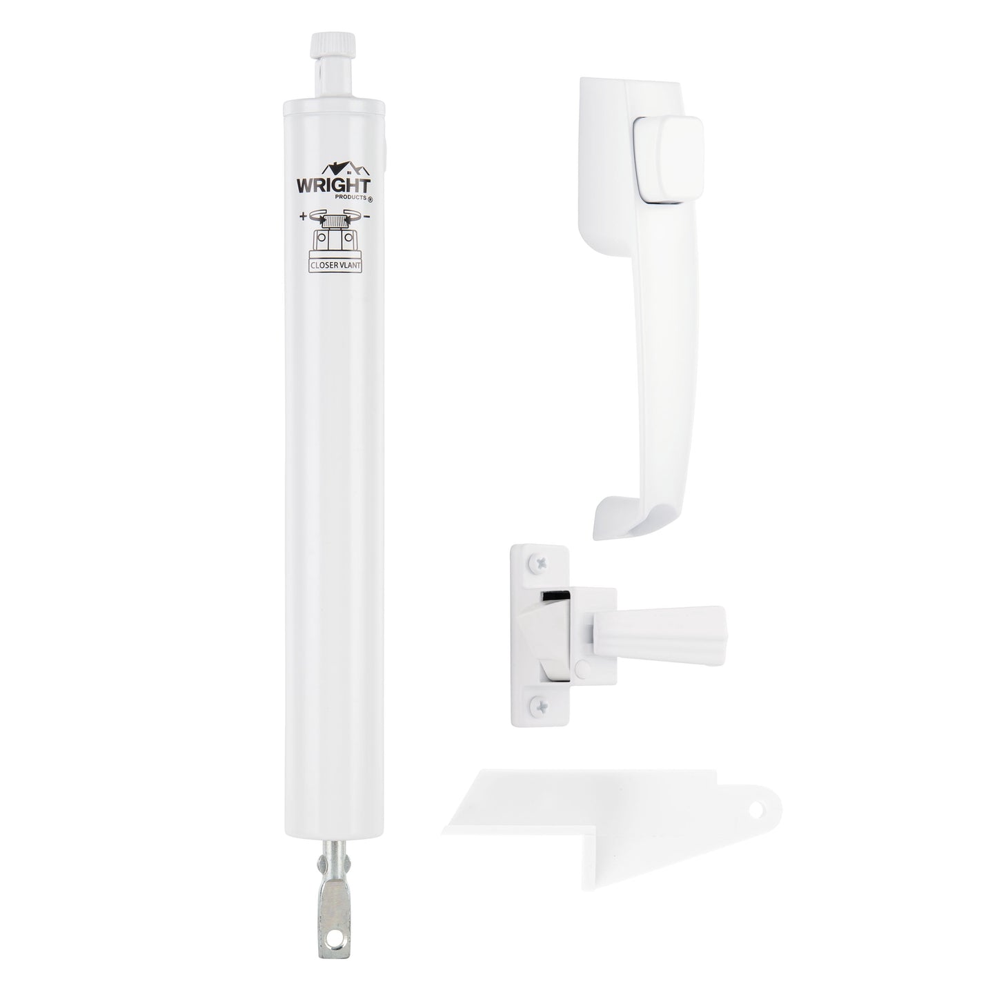 Wright Products Lanai Screen Door Closer and Latch Combo, White, for Out-Swinging Screen Doors