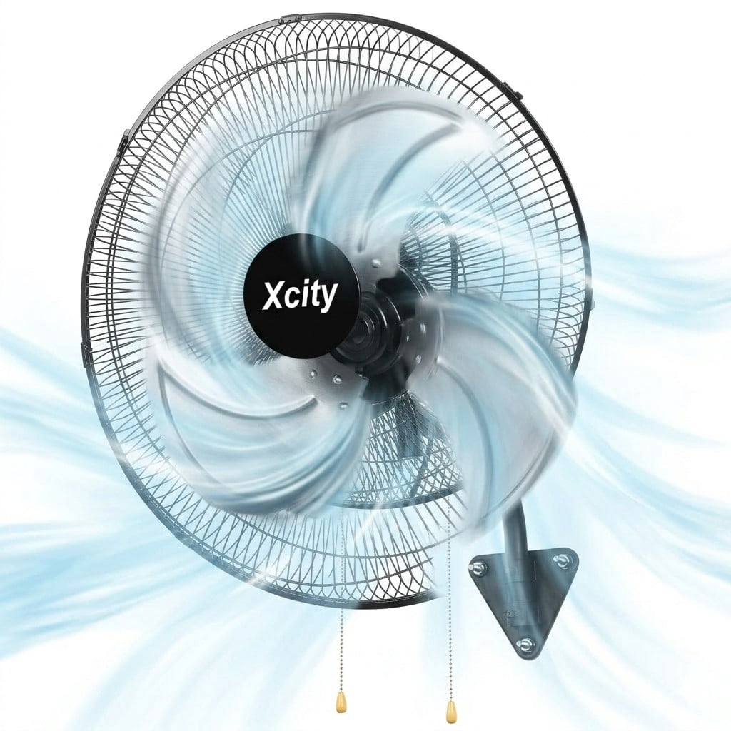 avobird 18-Inch Metal Wall-Mounted Fan (with Tripod Stand) — 3-Speed Settings, Supports 360° Tilt Adjustment Powerful Airflow Up to 2600 CFM — High-Velocity Industrial Fan for Homes,Workshops