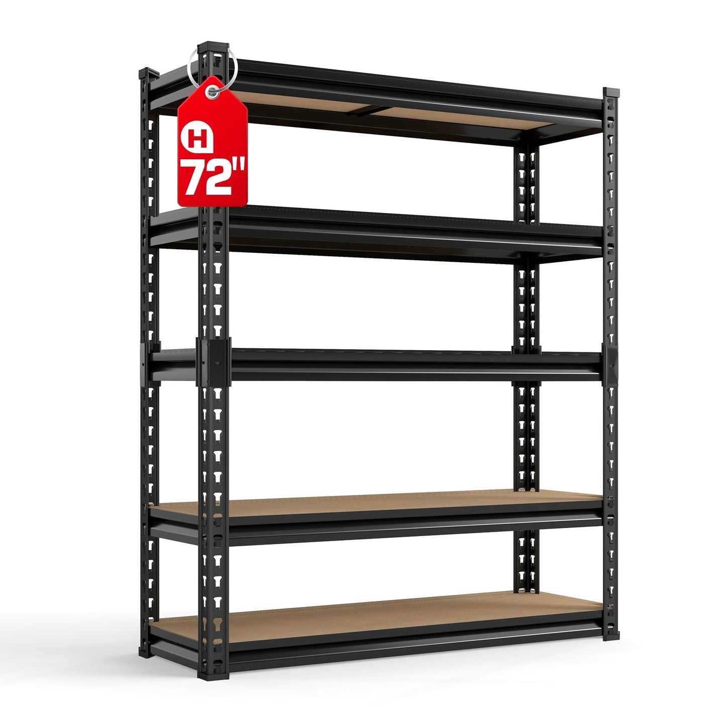 avobird 72" Heavy Duty Storage Shelves, 2000LBS Capacity Metal Shelving Unit, Adjustable Garage Shelves & Organizer with Overlap Design for Home Garage Warehouse Storage Shop