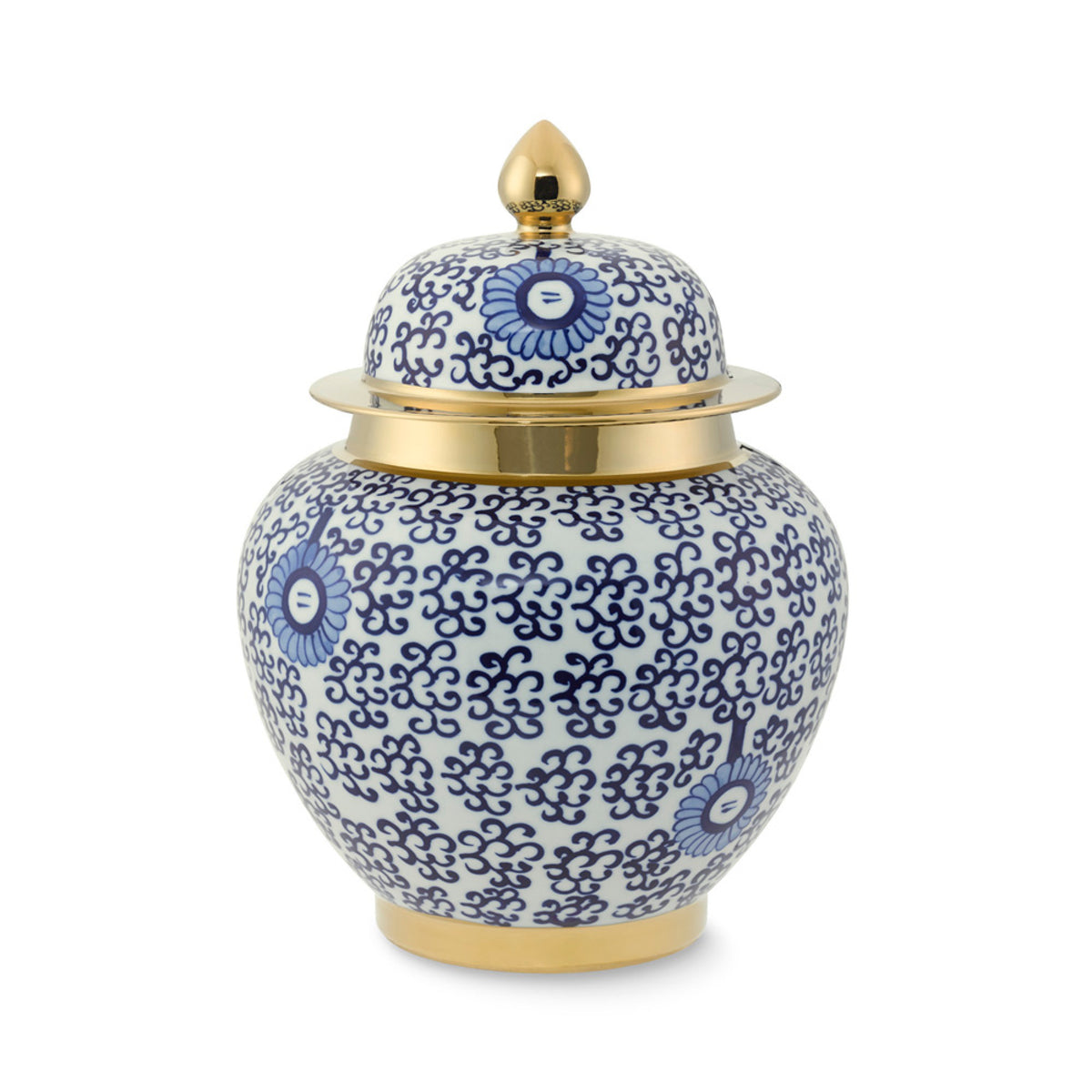 Ginger Jar with Gold Detail,WSNOADS,Vases\, Bowls & Jars