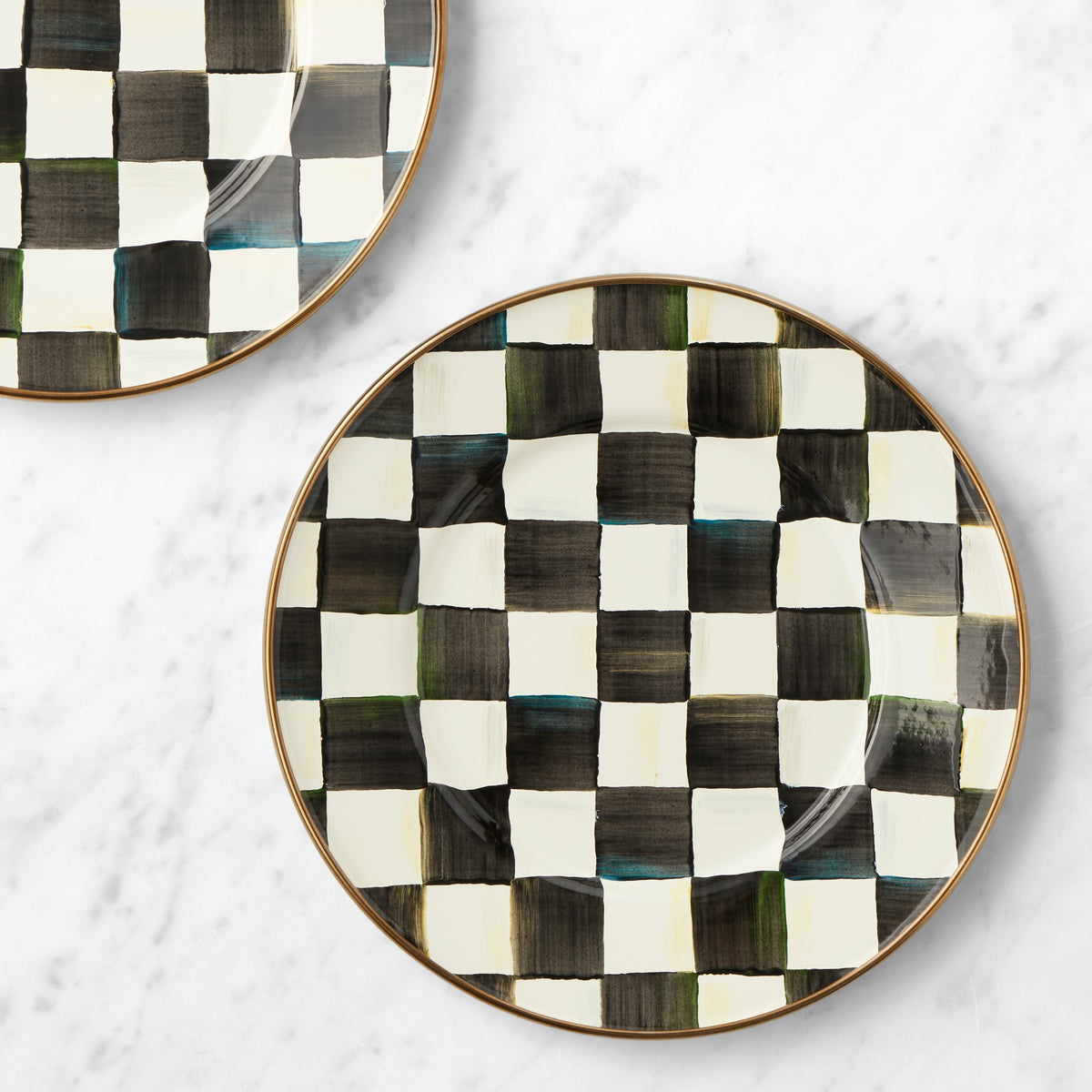 MacKenzie-Childs Courtly Check Salad Plates,Set of 4,