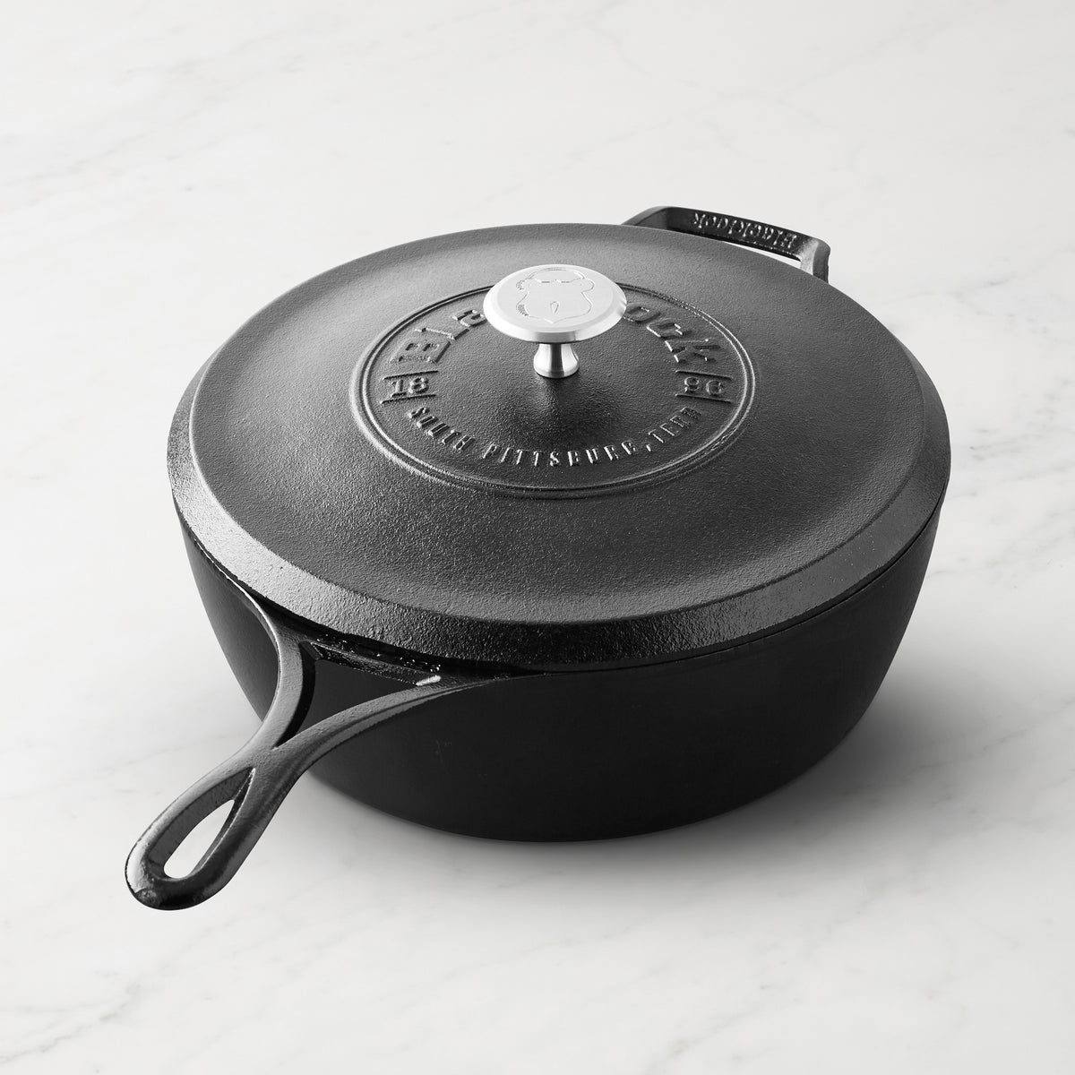 Lodge Blacklock Triple Seasoned Cast Iron Deep Sauté Pan, 4-Qt.,,WSNOADS