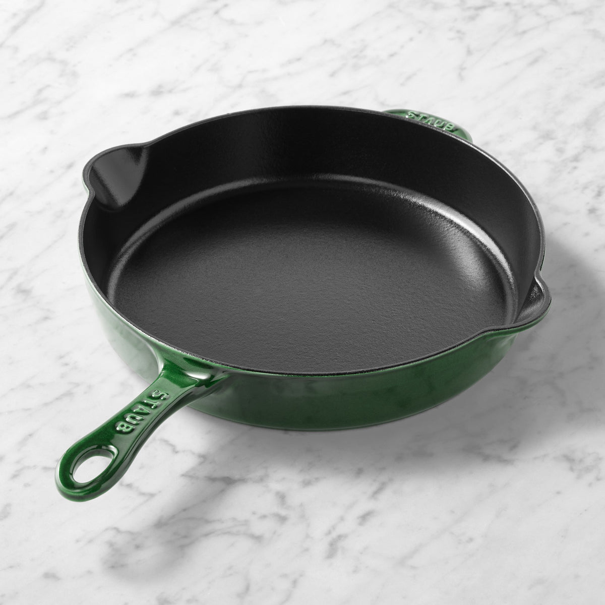 Staub Enameled Cast Iron Traditional Deep Skillet,Basil,11"